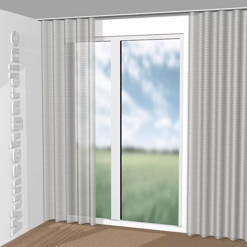 Wellenvorhang aus White Noise CH2977/090