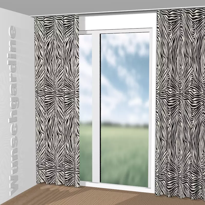 Wellenvorhang aus Zebra 1-4126-099