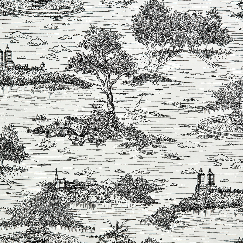 Stoff Central Park Toile 44165-998 von Travers New York