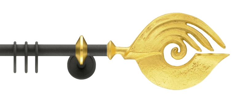 Interstil Othello in Farbe 51 Anthrazit mit 87 Blattgold
