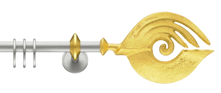 Interstil Othello in Farbe 72 nickel matt mit 87 Blattgold
