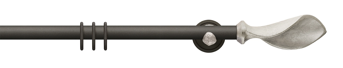 Interstil aida in Farbe 51 Anthrazit mit 72 nickel matt