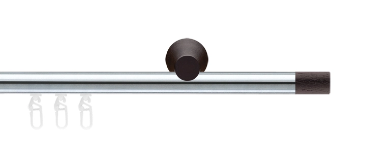 Interstil Anis in Farbe 77 edelstahl mit 28 Wenge