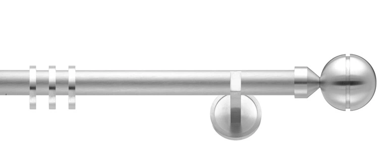 Interstil Globus flache Träger in Farbe 72 nickel matt