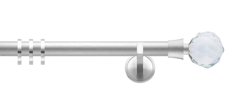 Interstil Kristall flache Träger in Farbe 72 nickel matt