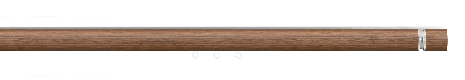 Interstil pure plenum W in Farbe 41 echt Nussbaum mit 79 aluminium