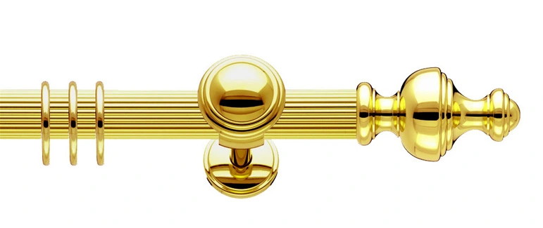 Interstil Odeon kanneliert mit Träger Rosette in Farbe 60 messing