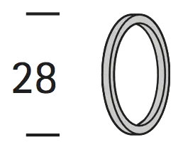 Interstil 12609 Ringe 28 * 2 mm