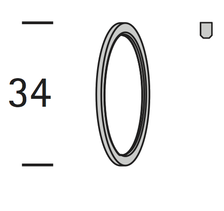 Interstil 14609 Ring 34 * 2 mm