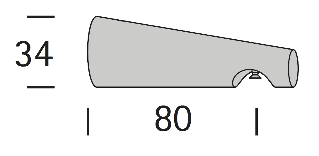 Interstil 20311 Träger 8 cm aus Holz