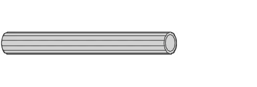 Interstil 20630 Messingrohr 20 mm kanneliert