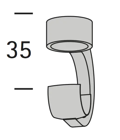 Interstil 20715 Deckenträger 3,5 cm zum Durchschleudern