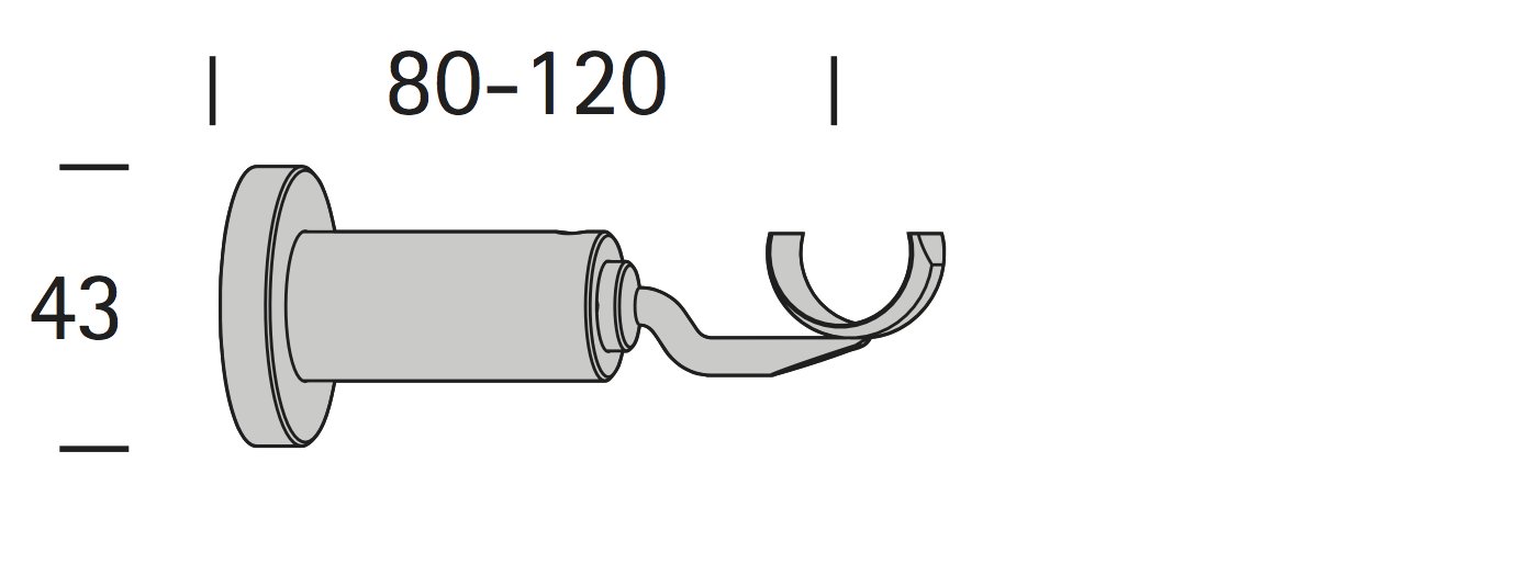 Interstil 20733 Durchschleuderträger 8-12 cm ausziehbar