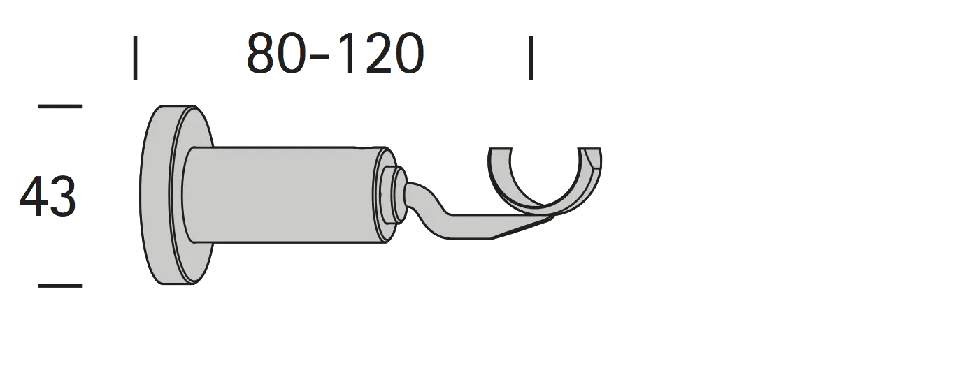 Interstil 20733 Durchschleuderträger 8-12 cm ausziehbar