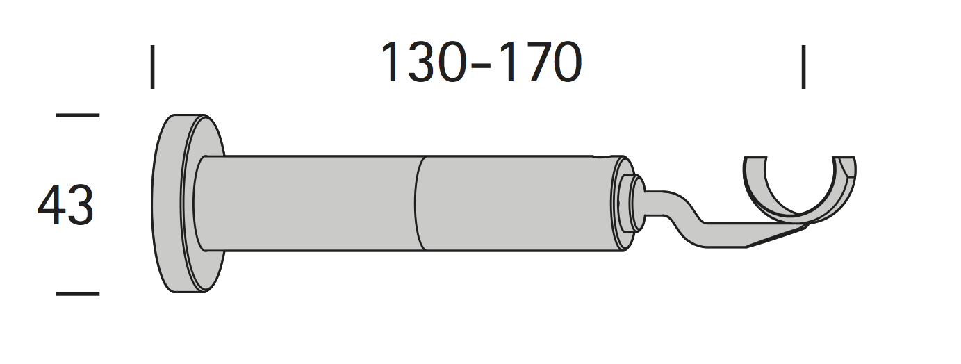Interstil 20734 Durchschleudersträger 13-17 cm ausziehbar