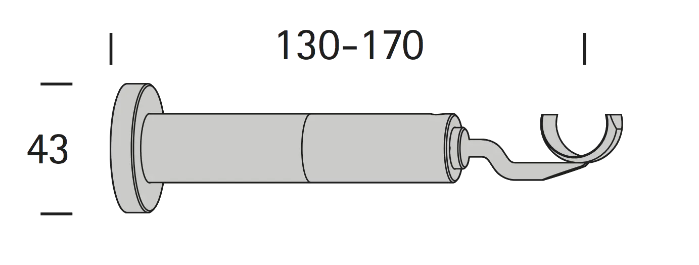 Interstil 20734 Durchschleudersträger 13-17 cm ausziehbar