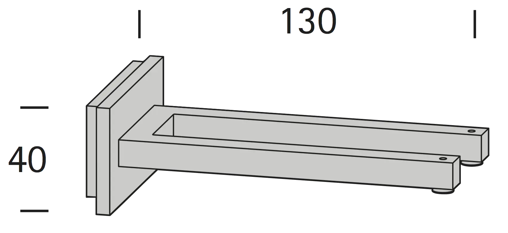 Interstil 21712 Wandträger 13 cm Phantom