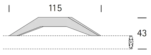Interstil 21716 Deckenträger Quantum 1-läufig