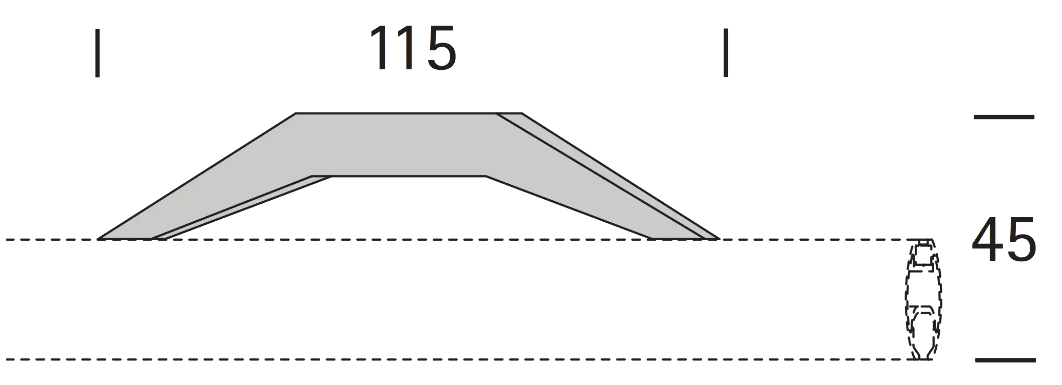 Interstil 21716 Deckenträger Quantum 1-läufig