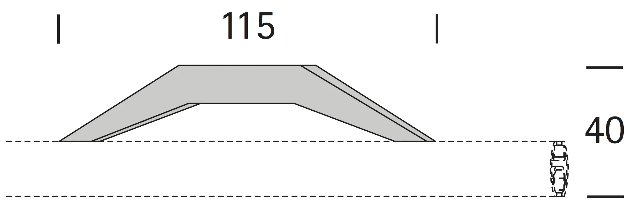 Interstil 21716 Deckenträger Quantum 1-läufig