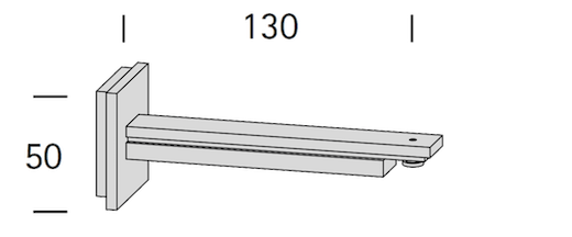 Interstil 22812 Wandträger 13 cm 1-läufig