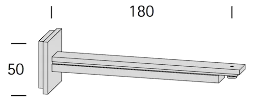 Interstil 22813 Wandträger 18 cm 1-läufig