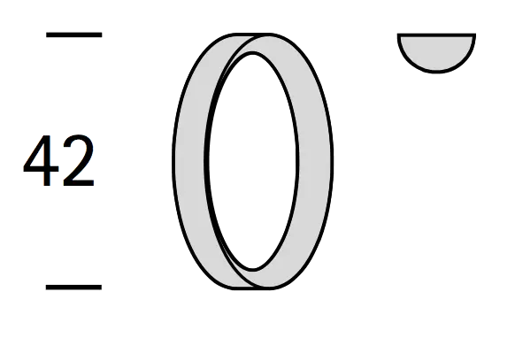 Interstil 25609 Ring 42 x 6 mm ohne Gleiteinlage