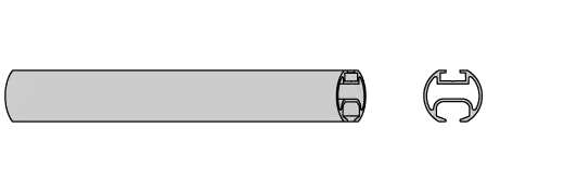 Interstil 25670 Innenlaufprofil rund 25 mm