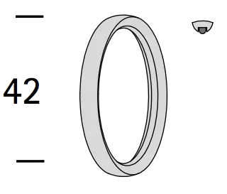 Interstil 26809 Ring 42 x 6 mm mit Gleiteinlage