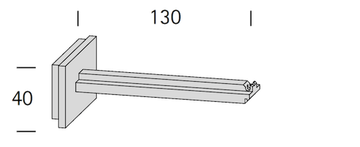 Interstil 28712 Wandträger 13 cm flach