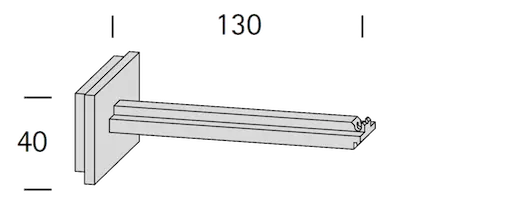 Interstil 28712 Wandträger 13 cm flach