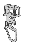 Interstil 30085 Clips-Gleiter mit Faltenleghaken