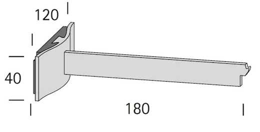 Interstil 31633 Wandträger flach 18 cm