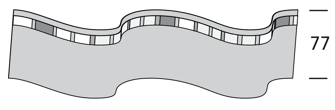 Interstil 33010 Wellenband und Haken zum Einschlaufen