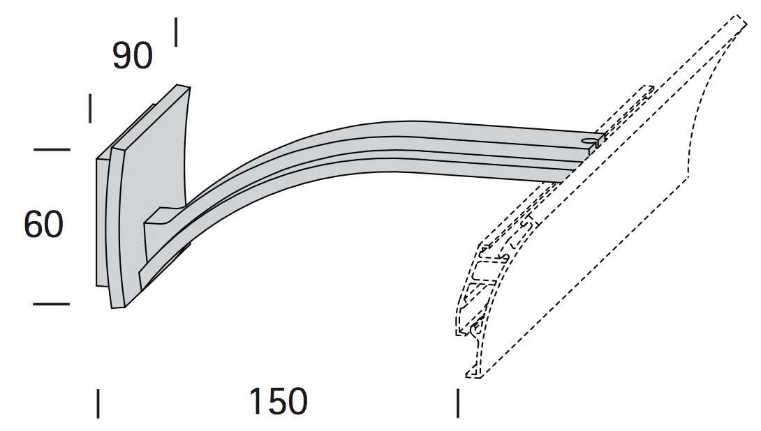 Interstil 33712 Wandträger 15 cm