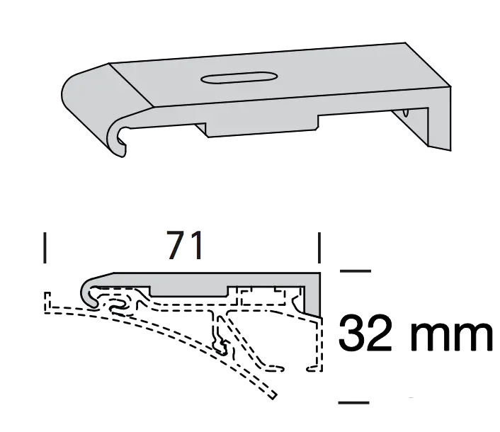 Interstil 33815 Deckenträger Schattenfuge 5 mm