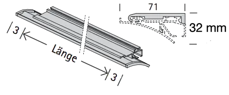 Interstil 33870 Innenlaufprofil W2