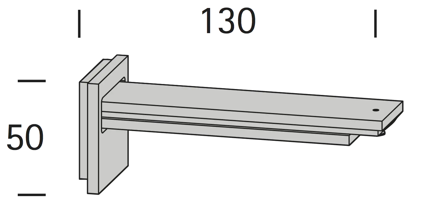 Interstil 36712 Wandträger 13 cm