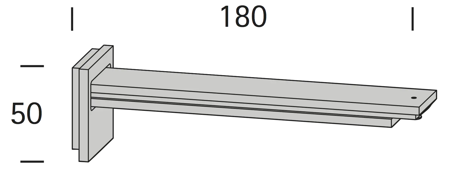 Interstil 36713 Wandträger 18 cm