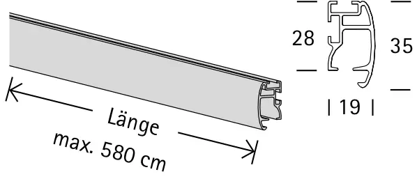 Interstil 39670 Innenlaufprofil trim
