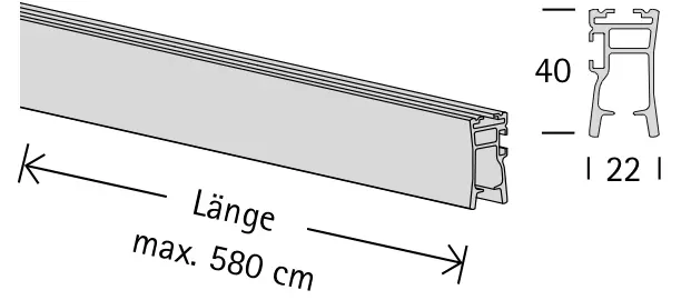Interstil 39770 Innenlaufprofil sail