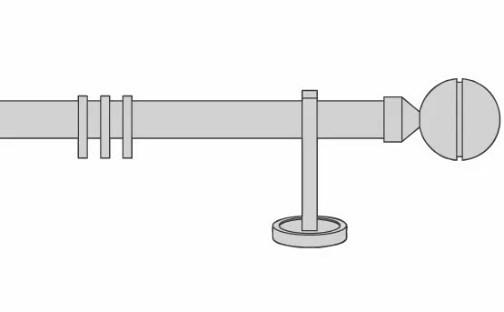 Interstil Garnitur Globus flache Träger 02540 1-läufig