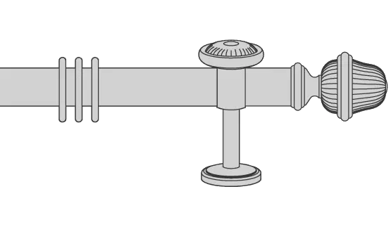 Interstil Garnitur Prestige mit Träger Rosette 03569 1-läufig
