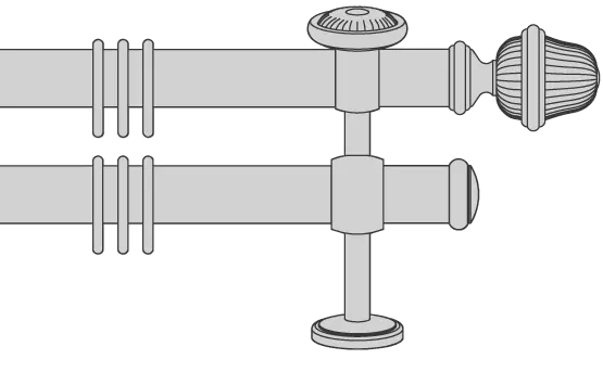 Interstil Garnitur Prestige mit Träger Rosette 03571 2-läufig