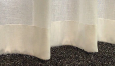 10 cm hohem Saum (doppelt gelegt) mit eingelegtem Zinkband 