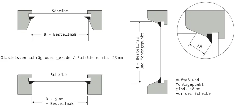 Anleitung zum Messen von Plissee im Fensterrahmen verspannt